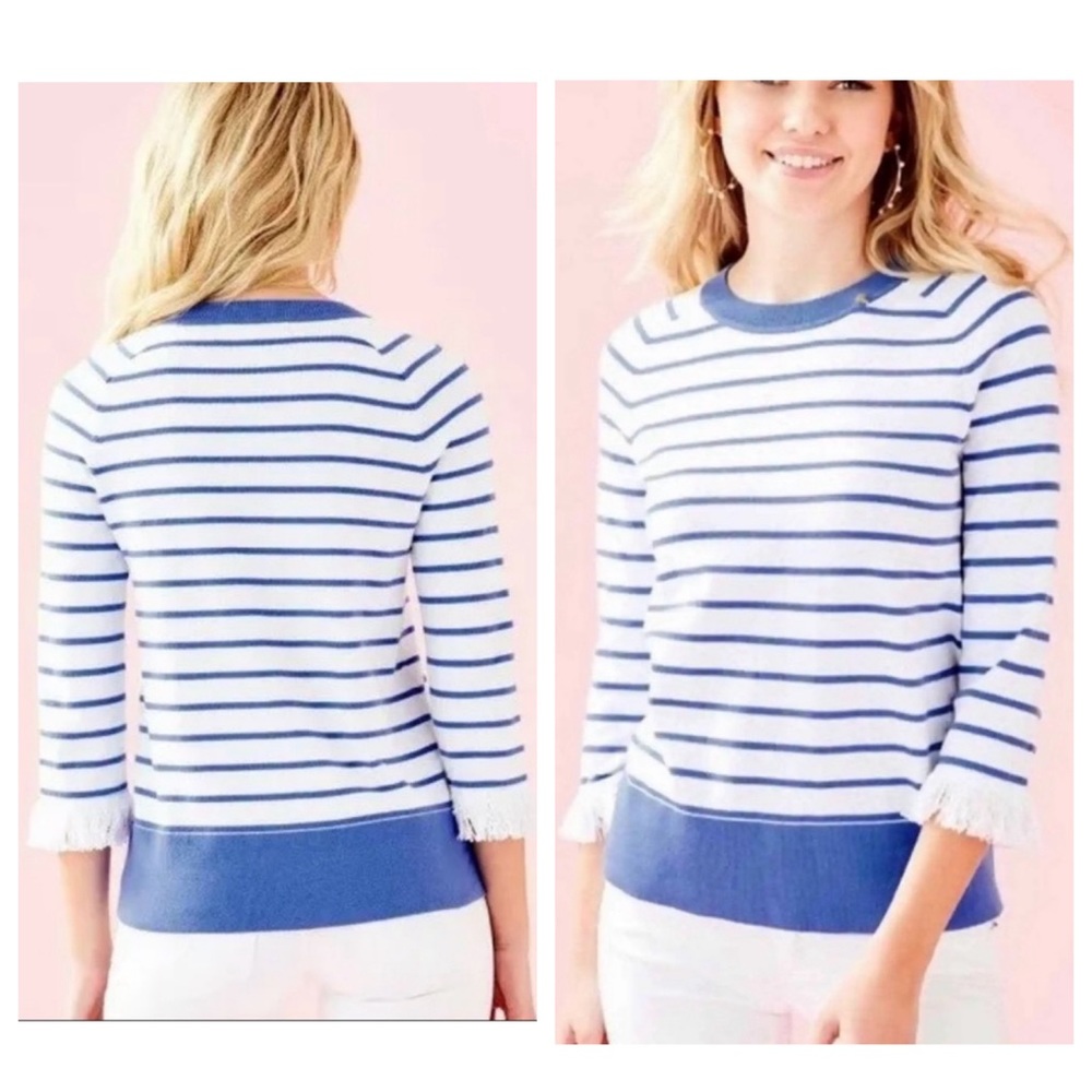 Women’s Lilly Pulitzer Dasha Sweater Coastal Blue Size Large | EUC